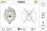 Valeo 746823 - CLASSIC ALTERNADOR OPEL 'D'